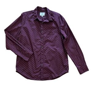 American Eagle Outfitters Burgundy Button Down Shirt Seriously soft Classic Fit